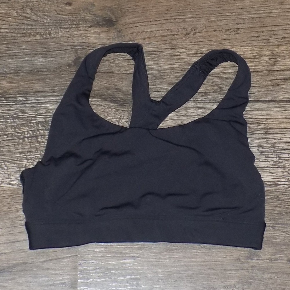 Athleta Bikini sports top Womens XS‎ Black Excellent Racerback Activewear